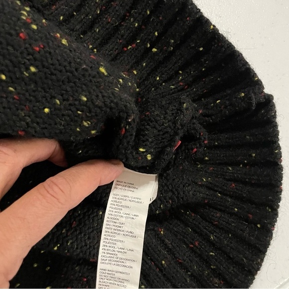 IZOD Men’s Black Speckled 1/4 Zip Mock Neck Sweater Nordic Fair Isle Pattern XL - Picture 11 of 15